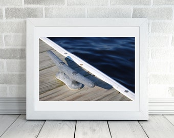 Printable Wall Art Photography: Digital Download of Boat Dock Close-Up, Nautical Wall Art, Nautical Decor, Instant Download, Nautical Print