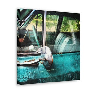 Classic Car Canvas Wall Art, Vintage Car Canvas Print, Grunge Wall Art Canvas, Car Guy Gift, Father's Day Gift, Valentine's Day Gift for Him