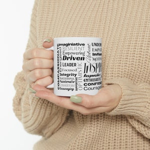 Motivational Mug; Inspirational Saying Mug, Positivity Gift, Motivational Words Coffee Lover Gift, Gift for Graduate, Valentine's Day Gift,