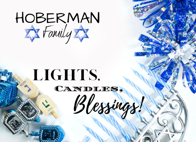 Personalized Hanukkah Menorah Drip Tray Custom Name Gift Etsy