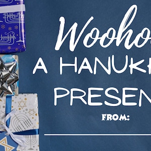 Hanukkah Gift Tags, Digital Download, Printable Gift Tags, Chanukah Gift Tags, Holiday Gift Tags, Printable Tags, Happy Hanukkah Tags,