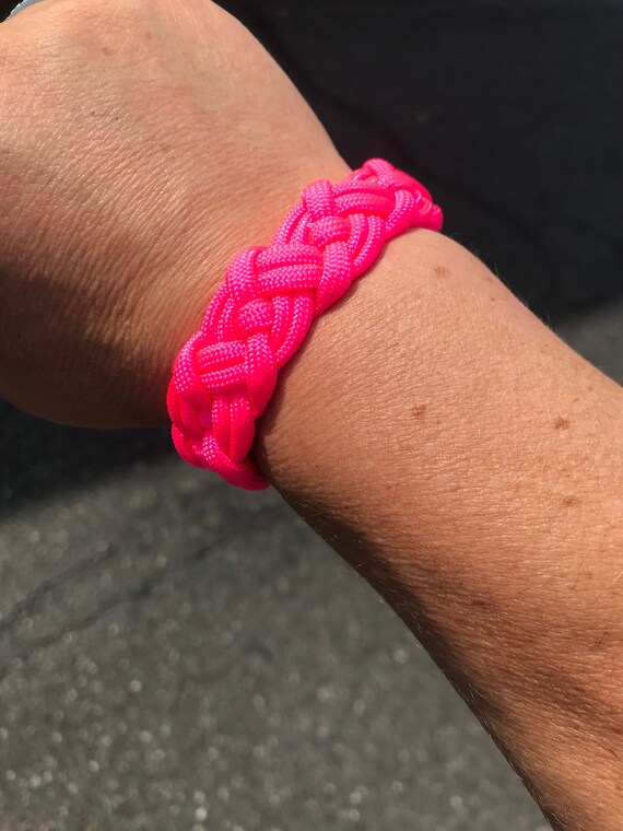 Braided Celtic Bar Bracelet From Paracord 550 Womens Chunky