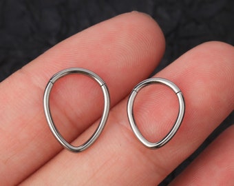 16G Titanium V-shaped Daith Earring/Septum Ring/Septum Piercing/Septum Jewelry/Cartilage Hoop/Silver Helix Hoop/Tragus Hoop/Gift For Her