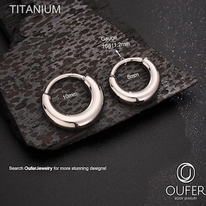 16G Paula's Design Silver Aura Titanium False Stretched Thick Septum Ring/Chunky Septum Jewelry/Hinged Septum Clicker/Thick Septum Piercing