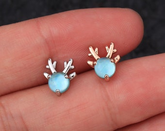 16G Reindeer Cartilage Earring/Helix Stud/Tragus Jewelry/Conch Stud/Cartilage Stud/Christmas Earrings/Christmas Gift/Minimalist Earrings