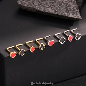 Nose Stud Titanio 4 Pezzi L-Shaped - Piercing Naso 22G Con CZ 1.5mm, 2mm, 2.5mm, 3mm - Foto 4