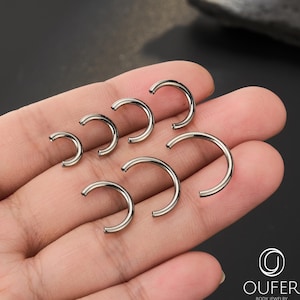 2PCS TITANIUM Replacement Internally Threaded Horseshoe Rings/Septum Ring/Septum Barbell/Replacement Rings/Hypoallergenic