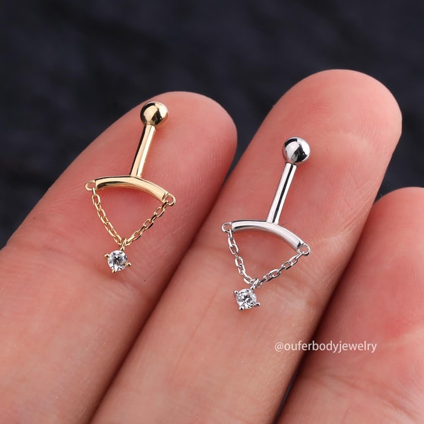 Hidden Helix Piercing Etsy