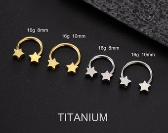 1PC. Double Gem Horseshoe Circular Barbell Earring Tragus 1PC. Double Gem Horseshoe Circular Barbell Earring Tragus
