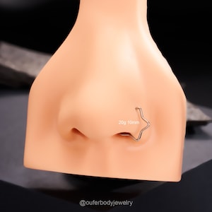 2 sztuki 20G 18G tytanowy implant gwiazda bezszwowa kolczyk do nosa/cienkie kółko do nosa/piercing do nosa/biżuteria do nosa/kolczyk w kształcie gwiazdy/obręcz do chrząstki/prezenty