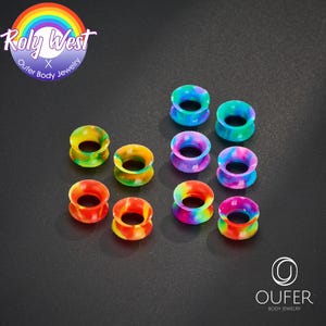 Oufer X Roly 10PCS 8-12mm Soft Silicone Earring Tunnels/Ear Plugs/Silicone Gauges/Plug Gauge Earrings/Ear Expander Stretchers/Ear Gauges