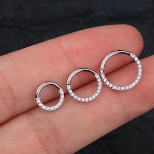 Cerceau articulé en titane de qualité implantaire/anneau anneau en titane/anneau hélicoïdal/anneau pour le nez/conque/cerceaux Daith/anneau de septum/anneaux anneau/boucles d'oreilles anneau 16 g