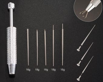 Body Jewelry Changer Kit-Piercing Ball Grabber, Internally Threaded, Push Pin, External Thread Tool