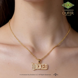 Wicked x Oufer Official IP Collaboration Letter cz Necklace