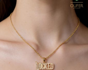 Wicked x Oufer Official IP Collaboration Letter cz Necklace