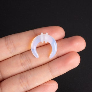 Zaya Body Jewelry Black Crescent Buffalo Tapers – 00g To 14g, Acrylic, Pair