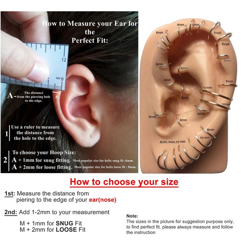 18g 316L Acier Chirurgical Or Hinged Segment/Cartilage Boucles d'oreilles/Helix Hoop/Nose Hoop/Hoop Boucles d'oreilles/Nez Piercing/Minimaliste Boucles d'oreilles/Tragus image 3