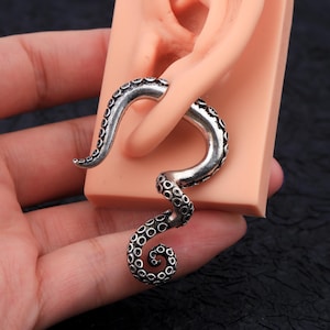 20G 3D Realistic OCTOPUS Shaped Animal Fake Gauge Plug Earrings/Faux Ear Gauges/ Fake Ear Piercings/ Fake Gauge Plug Earring/ Gauge earrings