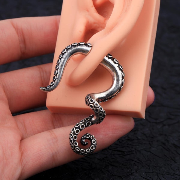 20G 3D Realistic OCTOPUS Shaped Animal Fake Gauge Plug Earrings/Faux Ear Gauges/ Fake Ear Piercings/ Fake Gauge Plug Earring/ Gauge earrings