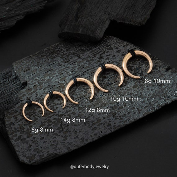 1-10Pc 316L Steel Crescent Pincher Septum Rings Buffalo Horseshoes Nose Ring  16G | eBay