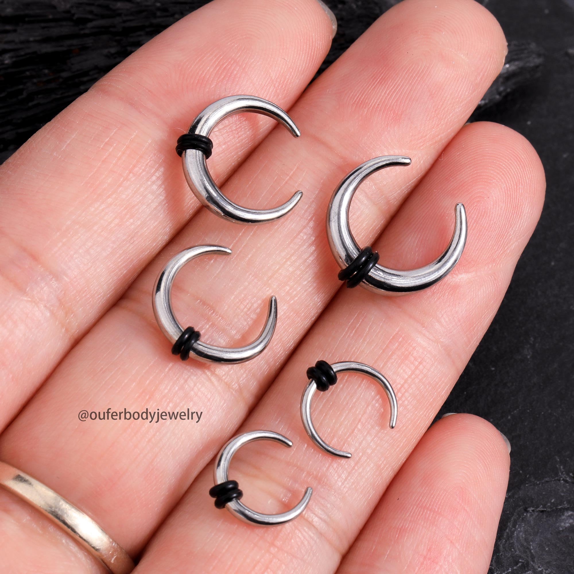 Anello Setto Nasale In Acciaio Inox - Pinza Settum A Forma Di Bufalo, 00G-16G, Unisex