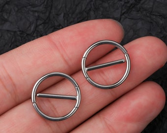 Implant Grade Titanium 14G Circular Nipple piercing Jewelry/Nipple Jewelry/Nipple Barbell/Barbell Piercing/Nipple Clamp/Nipple Shield