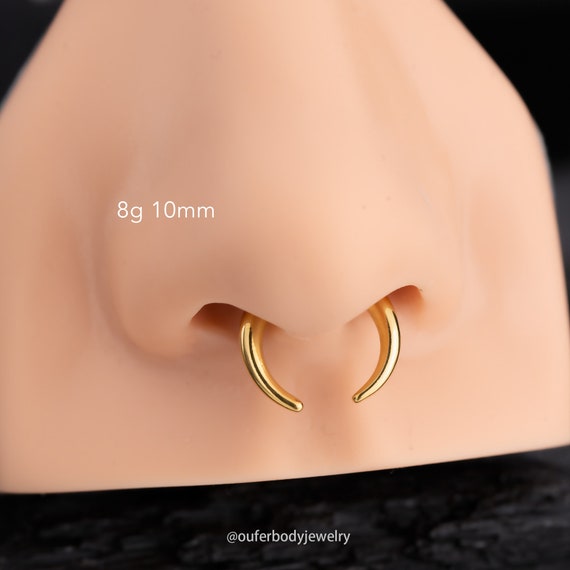 1pc Cool Punk 16g Stainless Steel Color Lava Nose Ring Nose Hoops Septum  Jewelry Hoop Earring Hinged Nose Ring, Daith Earring, Helix Rook Tragus Ear  For Men And Women, Piercing Jewelry |