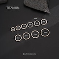16G/18G/20G Implant Grade Titanium Hinged Hoop – Cartilage Hoop, Nose Piercing, Septum Ring, Seamless Clicker, Tiny Hoop Earring (5-13mm)