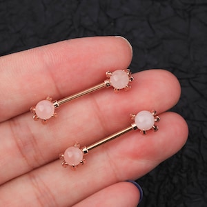 14G Dragon Claws Opals Biżuteria do piercingu sutków/Kółka do sutków/Sztanga do sutków/Biżuteria do sutków z opalu/Sztanga do piercingu/Prezent dla niej/Osłona na sutki