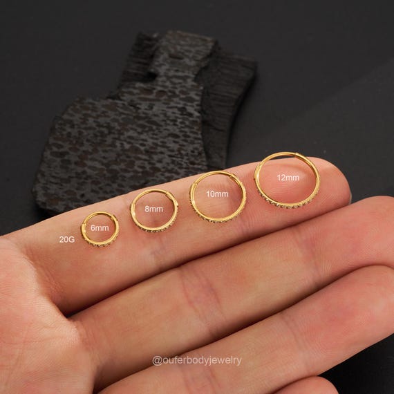 Body CAC Titanio 1 Pezzo-0.8mmx6mm Anelli A Cerchio Con Cricchetto - Foto 2