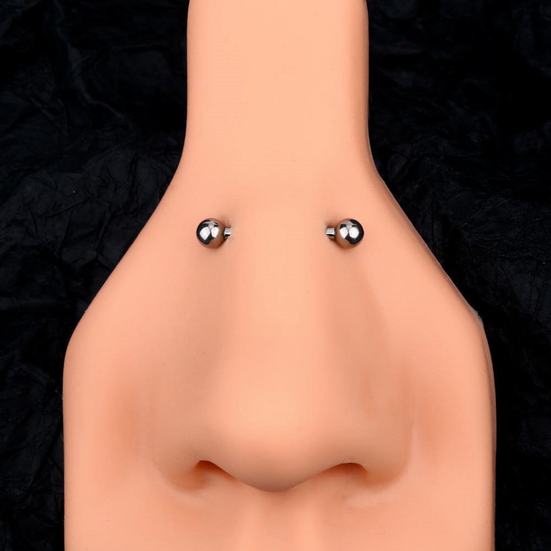 14G 16G Titanium Internally Threaded Bridge Barbell 8,10,12,14mm