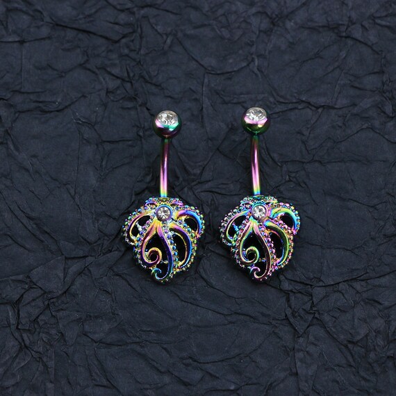 Octopus belly button ring shop
