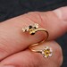 16G Bee & Flower S-Shape Surgical Steel Earring, Helix Earring/ Nose Ring/ Lip Ring/ cartilage/ Piercing Jewelry/ Body Jewelry/ Belly Ring 
