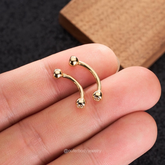 Piercing All'ombelico Con Anello Per Barra Di Pancia Pendente CZ Inverso Moda In Acciaio Inossidabile 14G 316L - Foto 5