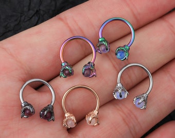 16G Dragon Griffes Cartilage Boucle D'oreille/Septum Anneau/Tragus Boucle D'oreille/Daith Boucle D'oreille/Septum Piercing/Conque Boucles D'oreilles/Cadeau Pour Elle/Hoop Boucle D'oreille/Minimal