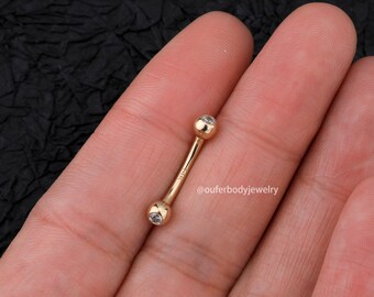 Titanium Curved Navel Barbells