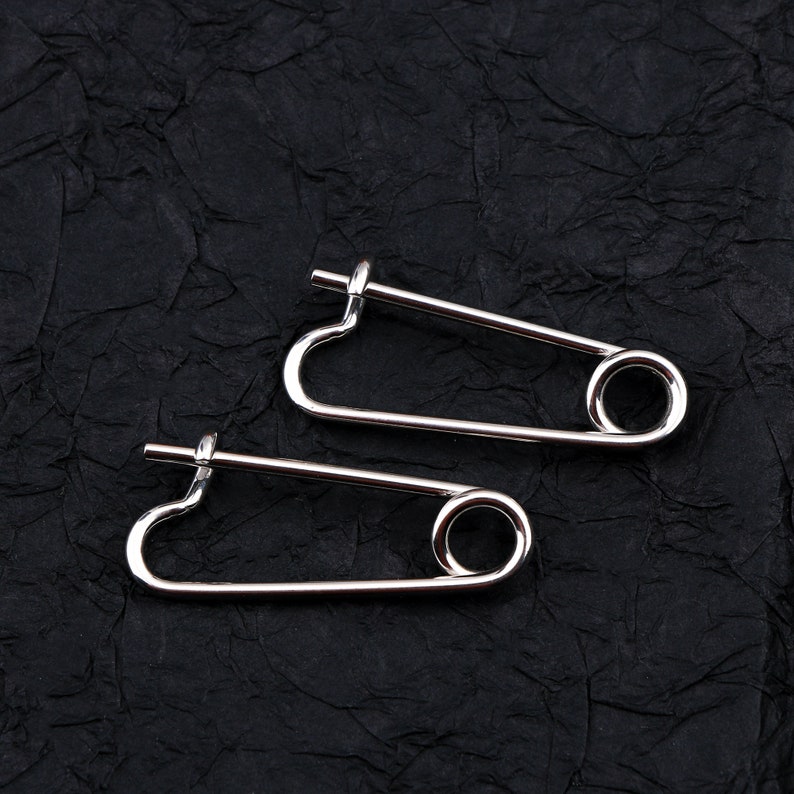 2pcs 316L Stainless Steel 14G Safety Pin Nipple Barbell Etsy