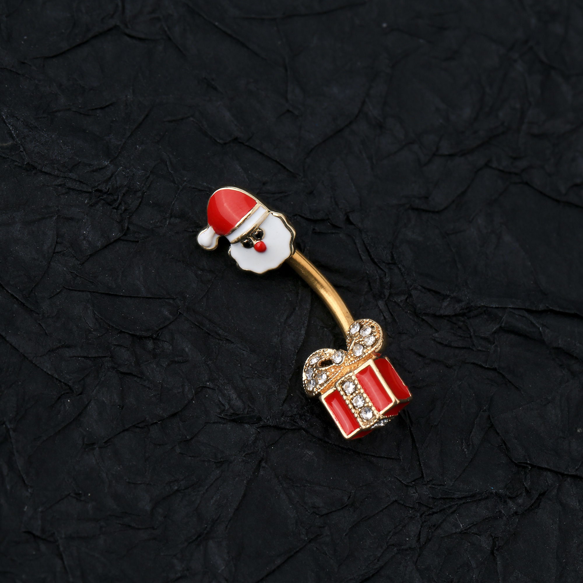 14G Santa Christmas Belly Button Jewelry/belly Button Etsy