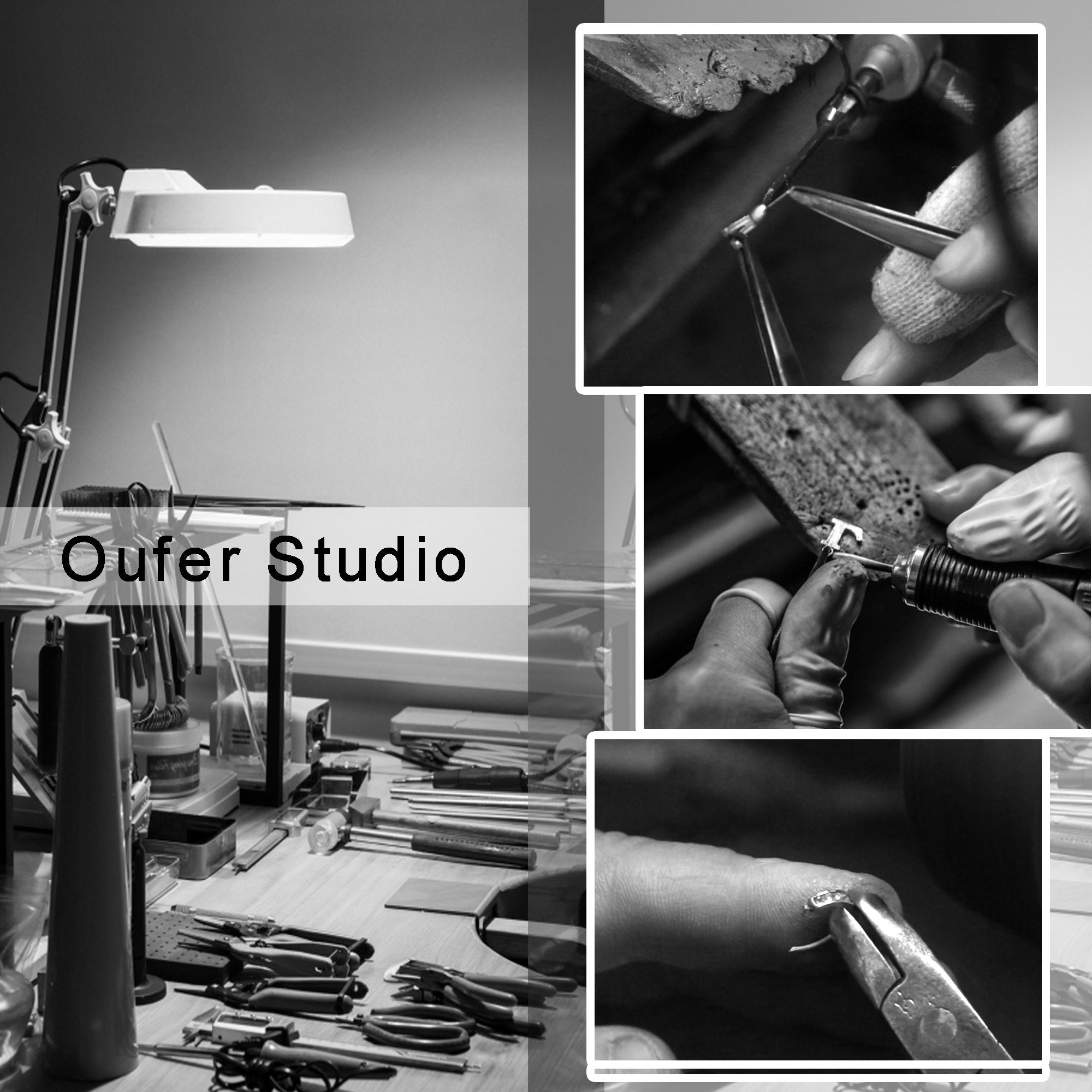 OUFER Orecchino Helix Acciaio 316L - Piercing Cartilagine 16G 10mm Con Chiusura A Cerniera - Foto 2