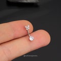 16G Butterfly CZ Curved Barbell/Rook Earring/Eyebrow Ring/Rook Barbell/Vertical Labret Jewelry/Rook Piercing/Eyebrow Piercing/Cartilage/Gift