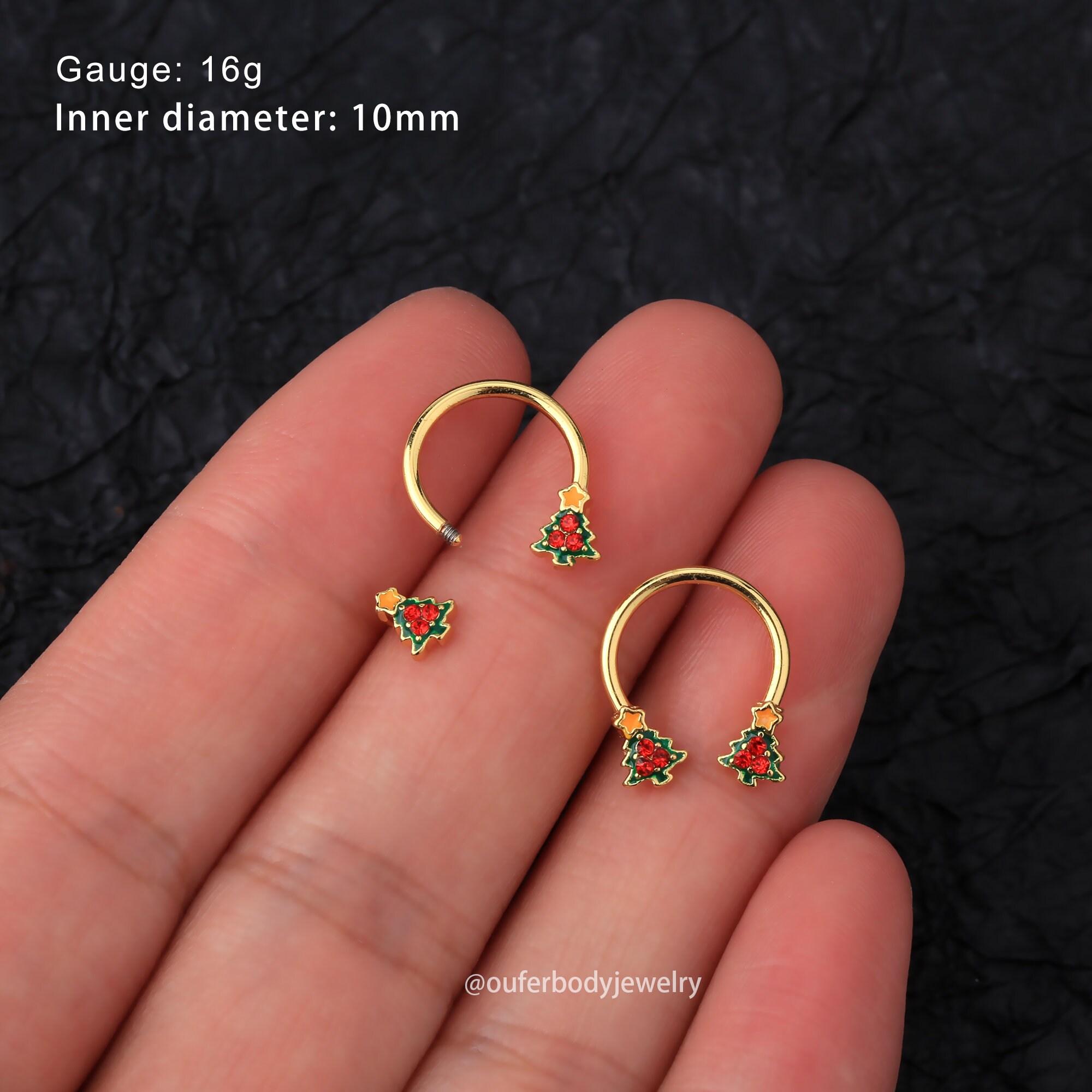 Christmas cheap septum ring