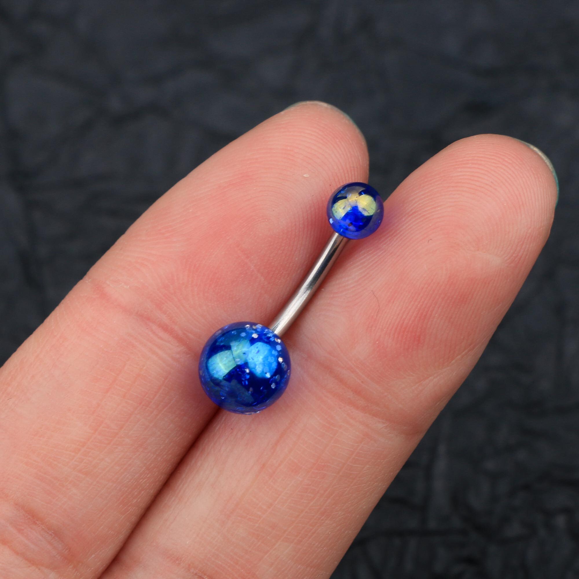 14G Rainbow Belly Button Ring Set/Navel Rings/ Etsy
