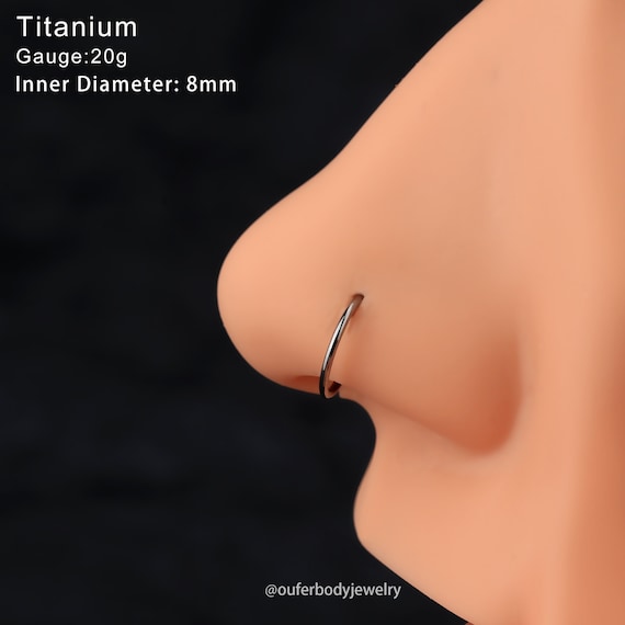 20G Titanium Hinged Clicker/nose Ring/nose Piercing/cartilage