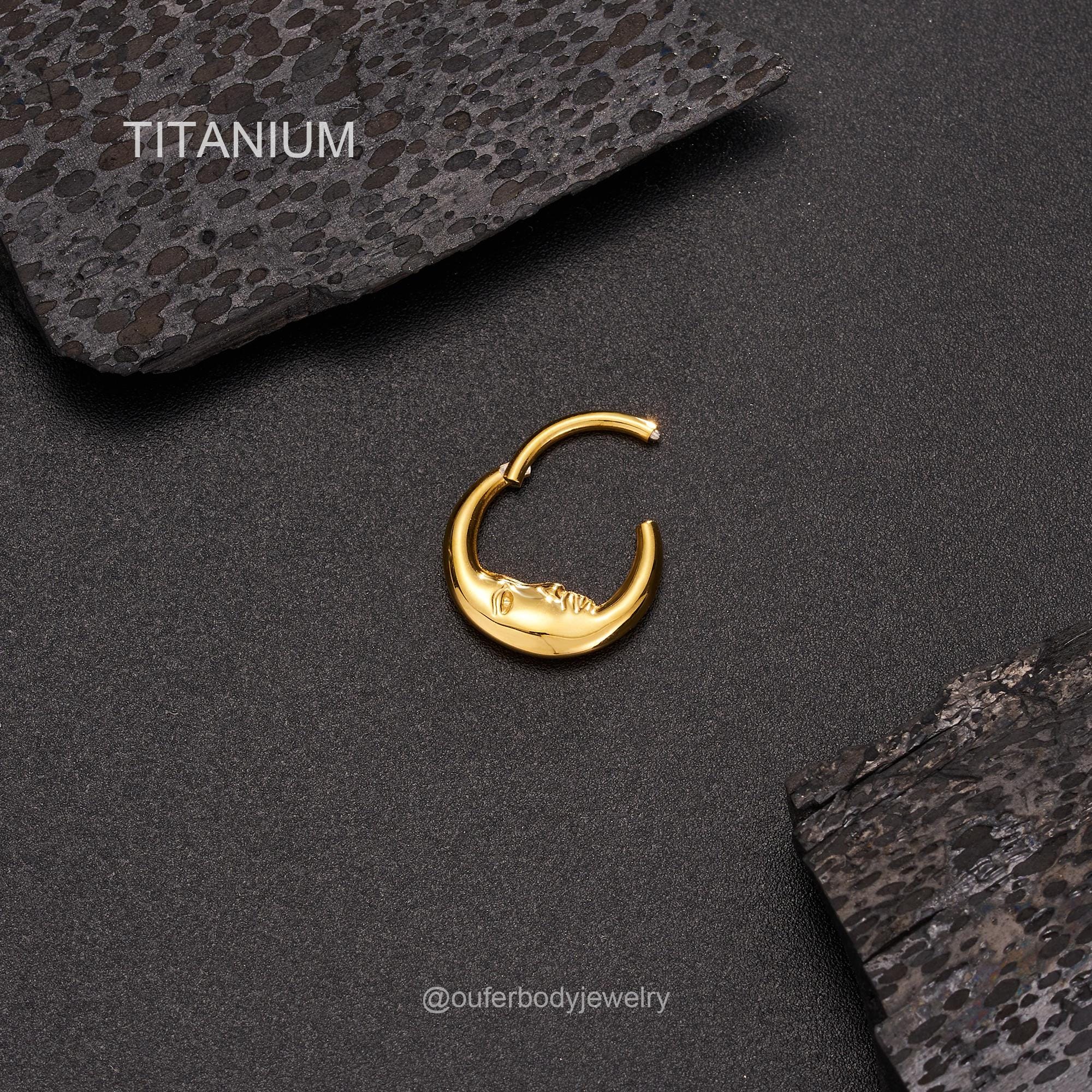VFUN 20G 18G 16G Neusring 316L Chirurgisch Staal Scharnierende Clicker Maan Septum Segment Neus Clicker Conch Piercing Sieraden Helix Kraakbeen Oorbel Tragus Hoop, Roestvrij Staal
