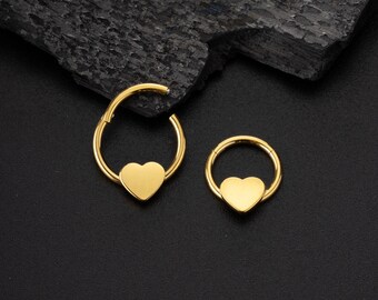 VFUN 16G 316L chirurgisch staal hangende clicker ring septum piercing voor dames heren CZ inlaid helix kraakbeen piercing oor 8-10 mm, 16G, roestvrij staal, zirkonia, staallegering, zilver