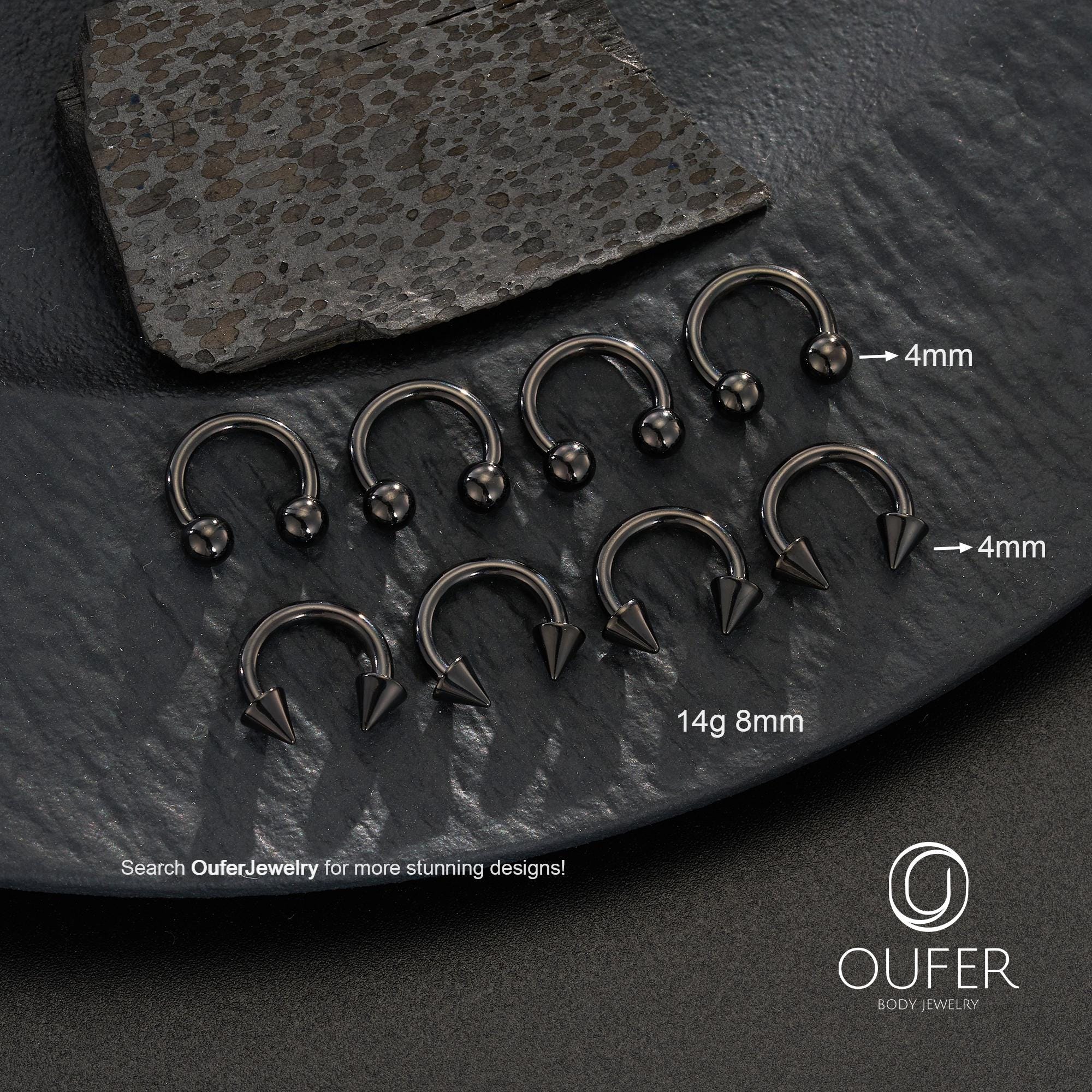 Boucles D'oreilles Rook OUFER Body Percng Anneau De Septum Percng Hélx Fer à Cheval En Boucle D'oreille Acier Chirurgical