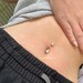 14G 316L Stainless Steel Crystal Belly Button Ring/ Silver/ Rose Gold Navel Ring/Belly Button Piercing/ Belly Button Ring/ Dainty Navel Ring 