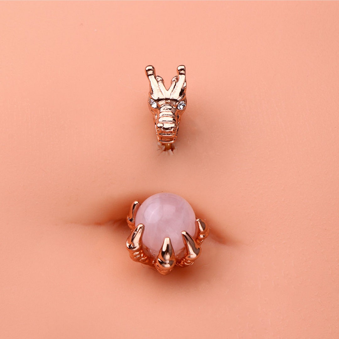 Dragon belly button ring discount