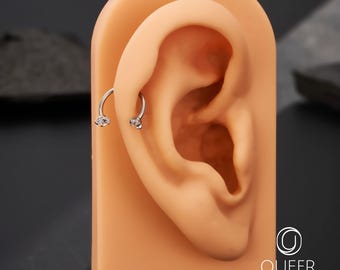 Anneau De Nez En Fer à Cheval Acier Chirurgical 316L - Filetage Interne, 20G/18G, Pour Piercing Lèvre, Sourcil, Oreille