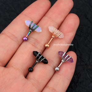 16G Dragon Claw Conch Stud/Cartílago Stud/Pendientes de cartílago/Pendientes de lóbulo Studs/Joyería de caracola/Perforación de caracola/Pendientes de perno/Regalo del Día de la Madre